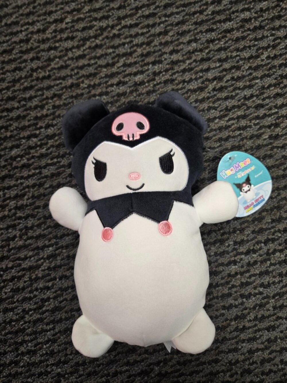 Kuromi Squishmallows HugMees 10" Plush Sanrio Hello Kitty & Friends Black NWT